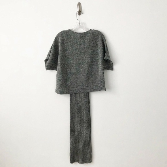 Anthropologie Gretchen Knit Midi Dress HTF Gray Short Sleeve $148 Soft Sm M - Picture 5 of 9